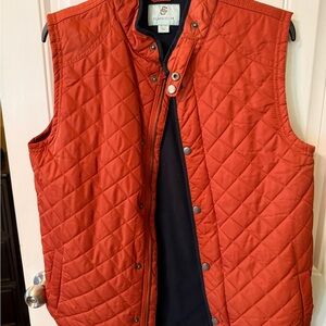Class Club Orange Quilted Vest for Layering